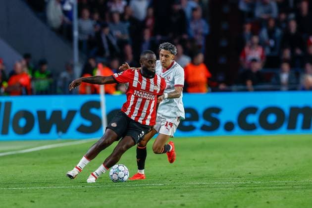 EINDHOVEN , 10-09-2026 , Philips stadium, season 2026 2027 , UEFA Champions League football , match between PSV and Shakhtar Donetsk, picture shows PSV player Lutsharel Geertuida PSV - Shakhtar Donetsk  x206827887x Copyright: