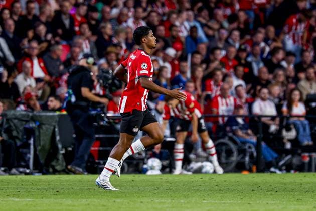 EINDHOVEN - Ryan Flamingo of PSV Eindhoven during the UEFA Champions League match between PSV Eindhoven and Shakhtar Donetsk at the Philips Stadium on September 10, 2026 in Eindhoven, the Netherlands. MARCEL TER BALS ANP UEFA Champions League 2026 27 xVIxANPxSportx xMarcelxterxBalsxIVx 567926694 originalFilename: 567926694.jpg