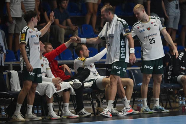 PARTIZAN vs FUCHSE BERLIN Max Darj Marks Darj and Matthes Langhoff Mates Langhof handball Partizan vs Fuschse Berlin EHF Champions league at Aleksandar Nikolic Pionir arena, Belgrade 10.09.2026 Foto: HANDBALL, PARTIZAN, FUCHSE BERLIN, EHF CHAMPIONS LEAGUE Belgrade Aleksandar Nikolic Pionir arena Serbia Copyright: xMarkoxMetlas xMNxPressx