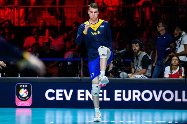September 10, 2026: Mans Eriksson of Sweden ahead of the CEV EuroVolley 2026 group stage volleyball match between Italy and Sweden on September 10, 2026 in Naples. Photo by Domenico Cippitelli, BILDBYRAN COP 18 XY0128 volleyball volleyball volleyball European Championships Italy Sweden CEV EuroVolley 2026 Italy Sweden bbeng European Championships  Copyright: DomenicoxCippitelli BB260910BB484