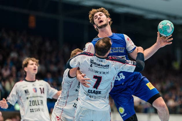 Stephan Seitz, ThSV Eisenach, 44; Dominik Claus, SG BBM Bietigheim, 07; Fynn Luca Nicolaus, SG BBM Bietigheim, 14; Fabian Wiederstein, SG BBM Bietigheim, 18 (GER), ThSV Eisenach vs. SG BBM Bietigheim, 1st Opel Handball Bundesliga, Handball, Matchday 4, 2026–2027 Season, 7:00 p.m., September 10, 2026 GER, ThSV Eisenach vs. SG BBM Bietigheim, 1st Opel Handball Bundesliga, Handball, Matchday 4, 2026–2027 season, 7:00 p.m., September 10, 2026 GER, Eisenach Copyright: xMartinxHerbstx