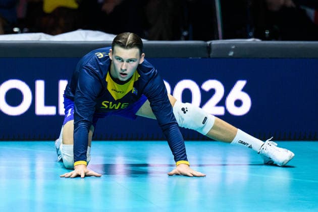 September 10, 2026: Alfred Fransson of Sweden ahead of the CEV EuroVolley 2026 group stage volleyball match between Italy and Sweden on September 10, 2026 in Naples Photo by Domenico Cippitelli BILDBYRAN COP 18 XY0128 volleyball volleyball volleyball European Championships Italy Sweden CEV EuroVolley 2026 Italy Sweden bbeng European Championships  Copyright: DomenicoxCippitelli BB260910BB507