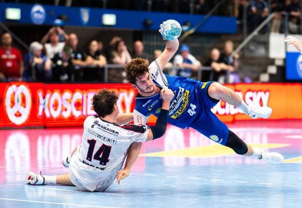 HANDBALL OPEL HBL MATCHDAY 4 THSV EISENACH SG BBM BIETIGHEIM ** FOR EDITORIAL PURPOSES ONLY ** EDITORIAL USE ONLY ** p September 10, 2026 Eisenach Handball Opel Handball 1st Bundesliga Season 2026–2027 Werner Assmann Hall Matchday 4 ThSV Eisenach SG BBM Bietigheim in the photo by Stephan Seitz 44 ThSV Eisenach in a duel with Fynn Nicolaus 14 SG BBM Bietigheim Germany Thuringia Eisenach Copyright SaschaxFromm Copyright: SaschaxFromm doc87jmoftejeqzjsut1l64 ,EDITORIAL USE ONLY Copyright: SaschaxFromm