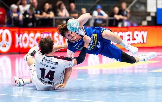HANDBALL OPEL HBL MATCHDAY 4 THSV EISENACH SG BBM BIETIGHEIM ** FOR EDITORIAL PURPOSES ONLY ** EDITORIAL USE ONLY ** p September 10, 2026 Eisenach Handball Opel Handball 1st Bundesliga Season 2026–2027 Werner Assmann Hall Matchday 4 ThSV Eisenach SG BBM Bietigheim in the photo by Stephan Seitz 44 ThSV Eisenach in a duel with Fynn Nicolaus 14 SG BBM Bietigheim Germany Thuringia Eisenach Copyright SaschaxFromm Copyright: SaschaxFromm doc87jmoftqbopgcqyr1m4i ,EDITORIAL USE ONLY Copyright: SaschaxFromm