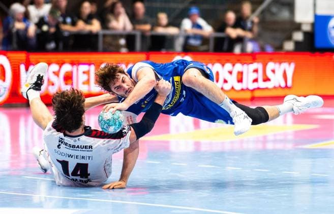 HANDBALL OPEL HBL MATCHDAY 4 THSV EISENACH SG BBM BIETIGHEIM ** FOR EDITORIAL PURPOSES ONLY ** EDITORIAL USE ONLY ** p September 10, 2026 Eisenach Handball Opel Handball 1st Bundesliga Season 2026–2027 Werner Assmann Hall Matchday 4 ThSV Eisenach SG BBM Bietigheim in the photo by Stephan Seitz 44 ThSV Eisenach in a duel with Fynn Nicolaus 14 SG BBM Bietigheim Germany Thuringia Eisenach Copyright SaschaxFromm Copyright: SaschaxFromm doc87jmohd78p11bei4wn2g ,EDITORIAL USE ONLY Copyright: SaschaxFromm