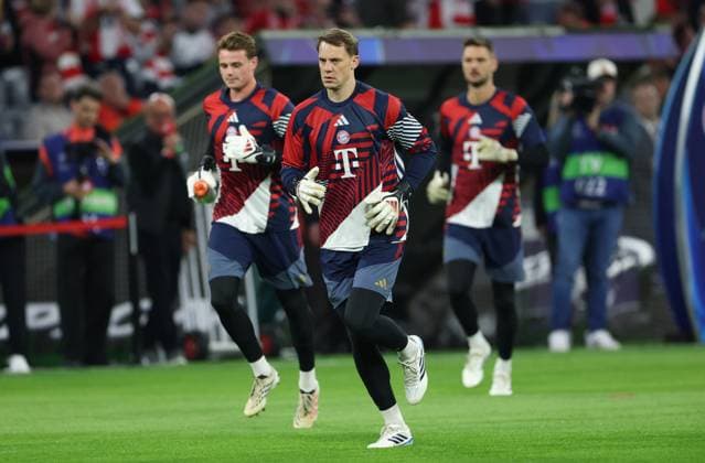 September 10, 2026, GER, Soccer, Men s, UEFA Champions League, Group Stage, 2026–2027 Season, Matchday 1, FC Bayern Munich vs. FK Bodø Glimt Feature Highlights: Goalkeeper Jonas Urbig (FC Bayern Munich) 40, Goalkeeper Manuel Neuer (FC Bayern Munich) 01, Goalkeeper Sven Ulreich (FC Bayern Munich) 26, Munich, Allianz Arena, Bayern, Germany Copyright: xNordphoto Schneiderx
