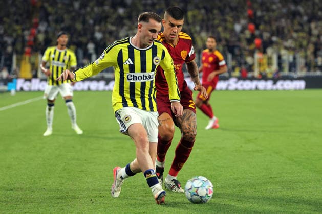 2026-09-10 Fenerbahce SK v AS Roma - UEFA Champions League 2026 27 League Phase MD1 ISTANBUL, TURKEY - SEPTEMBER 10: Gianluca Mancini of AS Roma, Kerem Akturkoglu of Fenerbahce during the UEFA Champions League 2026 27 League Phase MD1 match between Fenerbahce SK and AS Roma at Sukru Saracoglu Stadium on September 10, 2026 in Istanbul, Turkey. (Photo by BSR Agency) Istanbul Turkey Content not available for redistribution in The Netherlands directly or indirectly through any third parties. Copyright: xBSRxAgencyx