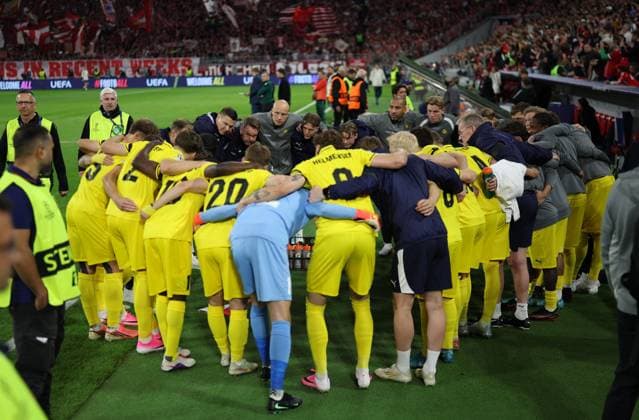 September 10, 2026, GER, Soccer, Men s, UEFA Champions League, Group Stage, 2026–2027 Season, Matchday 1, FC Bayern Munich vs. FK Bodo Glimt Starting Lineup FK Bodo Glimt FK Bodo Glimt Goalkeeper Nikita Haikin FK Bodo Glimt 12 Ole Didrik Blomberg FK Bodo Glimt 11 Andreas Helmersen FK Bodo Glimt 09 Sondre Auklend FK Bodo Glimt 08 Sondre Brunstad Fet FK Bodo Glimt 19 Patrick Berg FK Bodo Glimt 07 Joshua Kitolano FK Bodo Glimt 16 Fredrik Bjorkan Fredrik Bjorkan FK Bodo Glimt 15 Odin Bjortuft Odin Bjortuft FK Bodo Glimt 04 Villads Nielsen FK Bodo Glimt 02 Fredrik Sjovold Fredrik Sjovold FK Bodo Glimt 20 with coaches and substitutes Munich Allianz Arena Bavaria Germany Copyright: xNordphoto Schneiderx