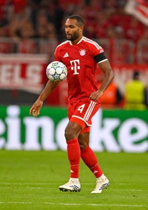 September 10, 2026, Soccer: UEFA Champions League 2026–2027, Matchday 1, FC Bayern Munich vs. FK Bodo Glimt, at the Allianz Arena in Munich; Jonathan Tah of FC Bayern Munich in possession of the ball