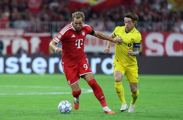 September 10, 2026, GER, Soccer, Men s, UEFA Champions League, Group Stage, 2026–2027 Season, Matchday 1, FC Bayern Munich vs. FK Bodø Glimt: Harry Kane (FC Bayern Munich 09) in a footrace with Patrick Berg (FK Bodø Glimt 07) at the Allianz Arena in Munich, Bavaria, Germany Copyright: xNordphoto Schneiderx