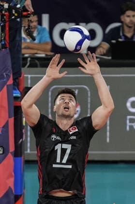 Turkiye v Germany - CEV EuroVolley 2026 Men CLUJ-NAPOCA, ROMANIA - SEPTEMBER 10: Murat Yenipazar of Turkiye in action during of the CEV EuroVolley 2026 match between Turkiye and Germany at the BTarena in Cluj-Napoca, Romania, on September 10, 2026. Osmancan Gurdogan Anadolu Cluj-Napoca Romania. Editorial use only. Please get in touch for any other usage.  Copyright: x2026xAnadoluxOsmancanxGurdoganx