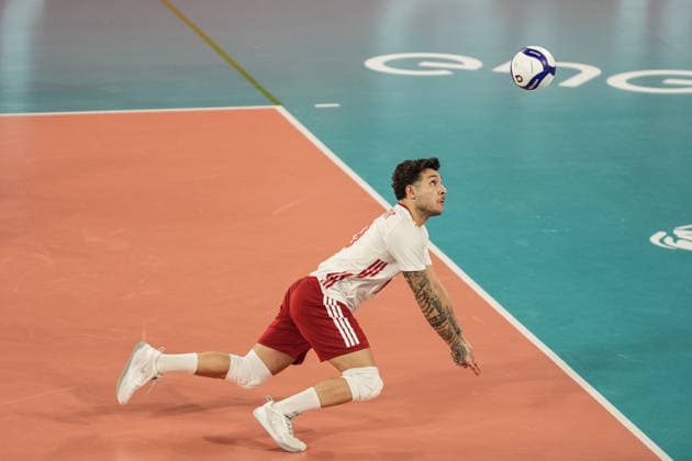 Turkiye v Germany - CEV EuroVolley 2026 Men CLUJ-NAPOCA, ROMANIA - SEPTEMBER 10: Berkay Bayraktar of Turkiye in action during of the CEV EuroVolley 2026 match between Turkiye and Germany at the BTarena in Cluj-Napoca, Romania, on September 10, 2026. Osmancan Gurdogan Anadolu Cluj-Napoca Romania. Editorial use only. Please get in touch for any other usage.  Copyright: x2026xAnadoluxOsmancanxGurdoganx