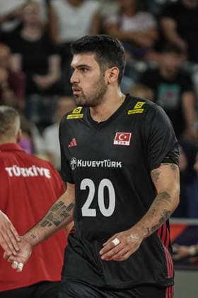 Turkiye v Germany - CEV EuroVolley 2026 Men CLUJ-NAPOCA, ROMANIA - SEPTEMBER 10: Efe Bayram of Turkiye in action during of the CEV EuroVolley 2026 match between Turkiye and Germany at the BTarena in Cluj-Napoca, Romania, on September 10, 2026. Osmancan Gurdogan Anadolu Cluj-Napoca Romania. Editorial use only. Please get in touch for any other usage.  Copyright: x2026xAnadoluxOsmancanxGurdoganx