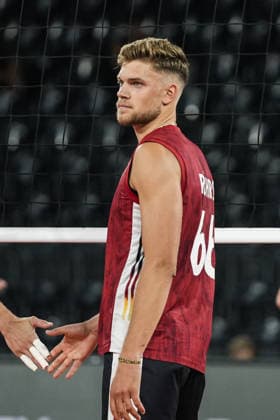 Turkiye v Germany - CEV EuroVolley 2026 Men CLUJ-NAPOCA, ROMANIA - SEPTEMBER 10: Erik Rohrs of Germany in action during of the CEV EuroVolley 2026 match between Turkiye and Germany at the BTarena in Cluj-Napoca, Romania, on September 10, 2026. Osmancan Gurdogan Anadolu Cluj-Napoca Romania. Editorial use only. Please get in touch for any other usage.  Copyright: x2026xAnadoluxOsmancanxGurdoganx