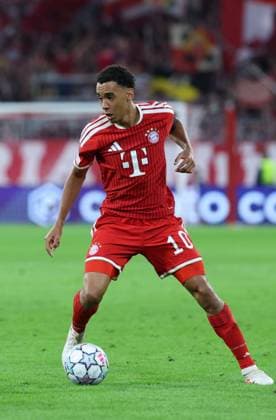 September 10, 2026, GER, Soccer, Men s, UEFA Champions League, Group Stage, 2026–2027 Season, Matchday 1, FC Bayern Munich vs. FK Bodø Glimt, Solo Action, Full-Body Shot, Isolated Figure, Jamal Musiala, FC Bayern Munich 10, Munich, Allianz Arena, Bayern, Germany Copyright: xNordphoto Schneiderx