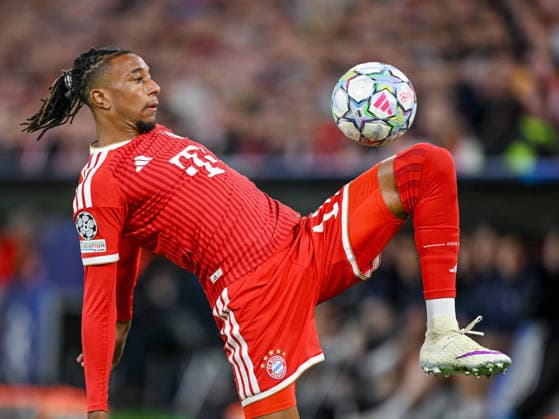 Michael Olise of FC Bayern Munich controls the ball during the 2026–2027 UEFA Champions League match between Bayern Munich and Bodo Glimt at the Fussball Arena Munich on September 10, 2026, in Munich, Germany. Photo by Harry Langer, DeFodi Images