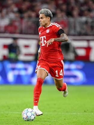 Luis Diaz of FC Bayern Munich controls the ball during the 2026–2027 UEFA Champions League match between Bayern Munich and Bodo Glimt at the Fussball Arena Munich on September 10, 2026, in Munich, Germany. Photo by Harry Langer, DeFodi Images