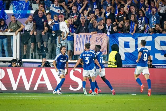 Italy Soccer UEFA Champions League 2026–2027, Matchday 1: Como 1907 vs. RB Leipzig; Giuseppe Sinigaglia, Como; Goal and celebration of the 1–0 score by Martin Baturina of Como 1907; 20 moments of joy, emotion, and celebration Copyright: xJOERANxSTEINSIEKx