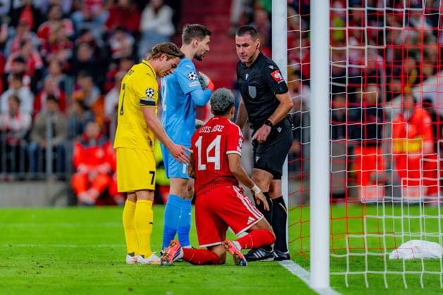 UEFA Champions League, Matchday 1, FC Bayern Munich vs. Bodo Glimt on September 10, 2026: Luis Diaz, Patrick Berg, Nikita Ilyich Haikin Copyright: xBahhoxKarax