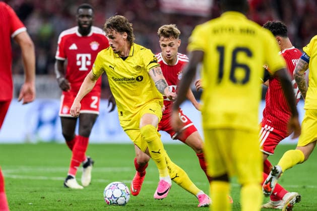 September 10, 2026: Andreas Helmersen of Bodo Glimt during the UEFA Champions League soccer match between Bayern Munich and Bodo Glimt on September 10, 2026 in Munich. Photo by Marius Simensen, BILDBYRAN COP 238 MM0073 bbeng football soccer UEFA Champions League Bodo Glimt Bayern Munich  Copyright: MARIUSxSIMENSEN BB260910BB644