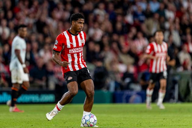 EINDHOVEN: PSV Eindhoven defender Ryan Flamingo during the UEFA Champions League match between PSV and Shakhtar Donetsk at Philips Stadion on September 10, 2026, in Eindhoven, the Netherlands. Photo by DeFodi Images