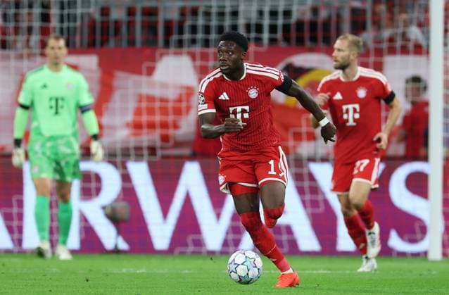 September 10, 2026, GER, Soccer, Men s, UEFA Champions League, Group Stage, 2026–2027 Season, Matchday 1, FC Bayern Munich vs. FK Bodø Glimt Alphonso Davies FC Bayern Munich 19 on the ball Munich Allianz Arena Bayern Germany Copyright: xNordphoto Schneiderx