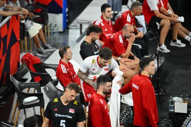 Turkiye v Germany - CEV EuroVolley 2026 Men CLUJ-NAPOCA, ROMANIA - SEPTEMBER 10: Berkay Bayraktar of Turkiye reacts during the CEV EuroVolley 2026 match between Turkiye and Germany at the BTarena in Cluj-Napoca, Romania, on September 10, 2026. Alex Nicodim Anadolu Cluj-napoca Romania. Editorial use only. Please get in touch for any other usage.  Copyright: x2026xAnadoluxAlexxNicodimx