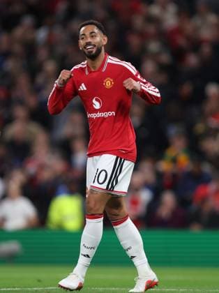 UEFA Champions League - Manchester United, ManU v Sabah MANCHESTER, ENGLAND, SEPTEMBER 10: GOAL 1-0, Matheus Cunha of Manchester United goal celebration after scoring a goal to put Manchester United 1-0 ahead during The UEFA Champions League match in The League Phase between Manchester United v Sabah at Old Trafford Stadium, Manchester, England, on September 10. (Photo by Daniel Weir) Manchester Old Trafford Stadium England Copyright: xDanielxWeir SportsxPressxPhotox Sportspressphoto_SPR227809