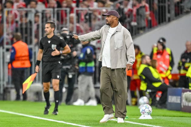 Coach Vincent Kompany of FC Bayern Munich gestures during the 2026–2027 UEFA Champions League match between Bayern Munich and Bodo Glimt at the Fussball Arena München on September 10, 2026, in Munich, Germany. Photo by Harry Langer, DeFodi Images