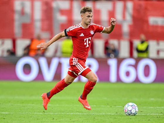 Joshua Kimmich of FC Bayern Munich controls the ball during the 2026–2027 UEFA Champions League match between Bayern Munich and Bodo Glimt at the Fussball Arena München on September 10, 2026, in Munich, Germany. Photo by Harry Langer, DeFodi Images