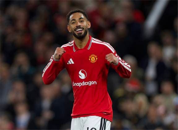 RECORD DATE NOT STATED Football - UEFA Champions League - Manchester United, ManU FC v Sabah FC MANCHESTER, ENGLAND - Thursday, September 10, 2026: Manchester United s Matheus Cunha celebrates after scoring the first goal during the UEFA Champions League 2026 27 League Phase MD1 match between Manchester United FC and Sabah FC at Old Trafford. (Photo by David Rawcliffe Propaganda) MANCHESTER Old Trafford GREATER MANCHESTER ENGLAND  Copyright: xDavidxRawcliffex 2026-09-10-Man_Utd_v_Sabah-026