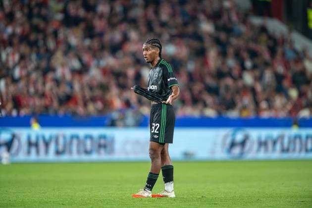 Kyllian Antonio gesticulates during UEFA Champions league match, SK Slavia Praha - RC Lens , 10 september 2026, Fortuna Arena, Praha, Czech republic Copyright: xMICHALxFAJT,ZOSPORTU.SKx MAJ_3644