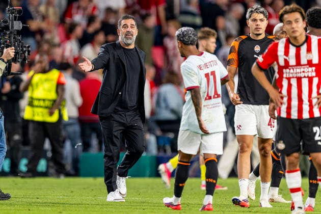 EINDHOVEN: Shakhtar Donetsk coach Arda Turan during the UEFA Champions League match between PSV and Shakhtar Donetsk at Philips Stadion on September 10, 2026, in Eindhoven, the Netherlands. Photo by DeFodi Images