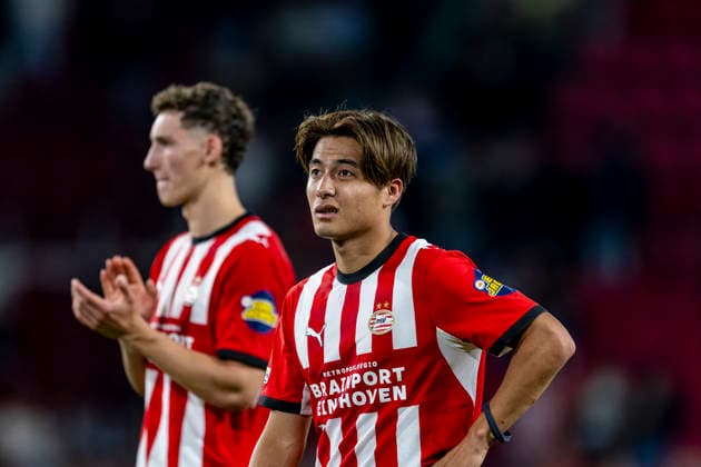 EINDHOVEN: PSV Eindhoven midfielder Kodai Sano during the UEFA Champions League match between PSV and Shakhtar Donetsk at Philips Stadion on September 10, 2026, in Eindhoven, the Netherlands. Photo by DeFodi Images