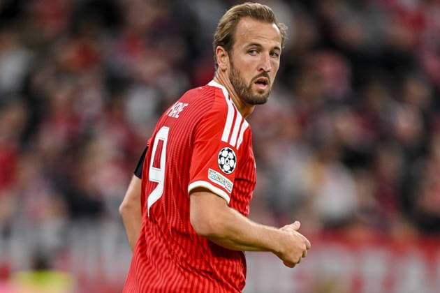 Harry Kane of FC Bayern Munich watches the 2026–2027 UEFA Champions League match between Bayern Munich and Bodo Glimt at the Fussball Arena München on September 10, 2026, in Munich, Germany. Photo by Harry Langer, DeFodi Images