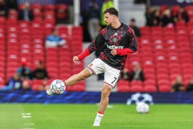Manchester United, ManU U18 v Sabah U18: UEFA youth League Mason Mount of Manchester United warms up before the UEFA Champions League Matchday 1 of 8 match against Sabah FK at Old Trafford in Manchester, United Kingdom, on September 10, 2026. Manchester Greater Manchester United Kingdom  Copyright: xNewsxImagesx originalFilename:cosgrove-uefacham260910_npruh.jpg