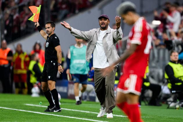 September 10, 2026: Bayern Munich head coach Vincent Kompany during the UEFA Champions League soccer match between Bayern Munich and Bodo Glimt on September 10, 2026 in Munich. Photo by Marius Simensen, BILDBYRAN COP 238 MM0073 bbeng football soccer UEFA Champions League Bodo Glimt Bayern Munich  Copyright: MARIUSxSIMENSEN BB260910BB701