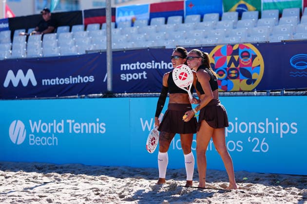 2026 Beach Tennis World Championships - Day2 MATOSINHOS, PORTUGAL - SEPTEMBER 10: Giulia Gasparri of Italy and Ninny Valentini of Italy are seen during the 2026 Beach Tennis World Championships in Matosinhos, Portugal, on 10 September 2026. Matosinhos Praia de Matosinhos Porto Portugal Copyright: x x2026xGokhanxTanerx xPSxImagesxGokhanxTanerx