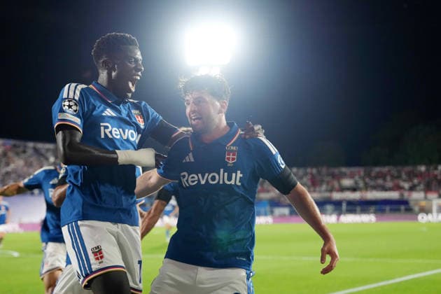 Como™s Martin Baturina celebrates after scoring 1-0 during the UEFA Champions League football match between Como and RB Leipzig - Champions League 2026 2027 - Giuseppe Sinigallia in Como , north Italy - Thursday , September 10 , 2026. - Soccer  Copyright: xSpada LaPressex