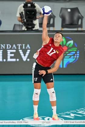 CEV EuroVolley 2026, Turkiye vs Germany , 10 September 2026 Jan Zimmermann of Germany plays during the CEV EuroVolley 2026 game between Turkiye and Germany, in Cluj Napoca, Romania, 10 September 2026. Alex Nicodim Imago Images Copyright: xAlexxNicodimx