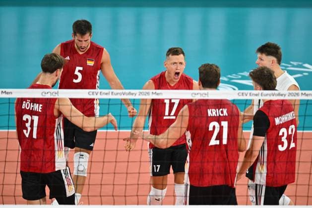 CEV EuroVolley 2026, Turkiye vs Germany , 10 September 2026 Jan Zimmermann of Germany plays during the CEV EuroVolley 2026 game between Turkiye and Germany, in Cluj Napoca, Romania, 10 September 2026. Alex Nicodim Imago Images Copyright: xAlexxNicodimx