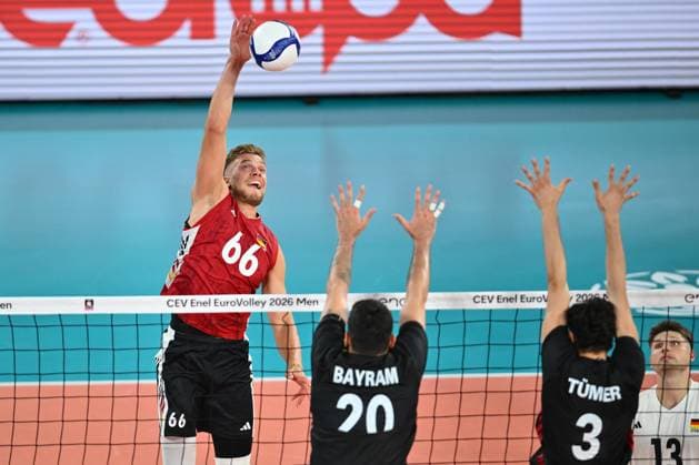 CEV EuroVolley 2026, Turkiye vs Germany , 10 September 2026 Erik Rohrs of Germany plays during the CEV EuroVolley 2026 game between Turkiye and Germany, in Cluj Napoca, Romania, 10 September 2026. Alex Nicodim Imago Images Copyright: xAlexxNicodimx