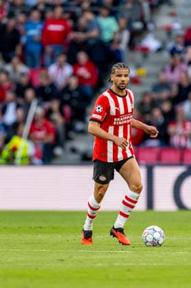 EINDHOVEN: PSV Eindhoven defender Armando Obispo during the UEFA Champions League match between PSV and Shakhtar Donetsk at Philips Stadion on September 10, 2026, in Eindhoven, the Netherlands. Photo by DeFodi Images