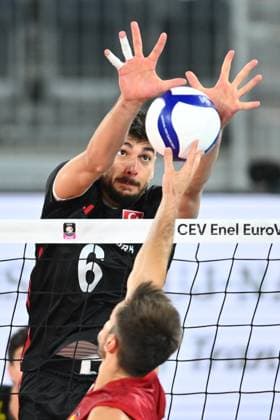 Turkiye v Germany - CEV EuroVolley 2026 Men CLUJ-NAPOCA, ROMANIA - SEPTEMBER 10: Gokcen Yuksel (6) of Turkiye in action during the CEV EuroVolley 2026 match between Turkiye and Germany at the BTarena in Cluj-Napoca, Romania, on September 10, 2026. Alex Nicodim Anadolu Cluj - Napoca Romania. Editorial use only. Please get in touch for any other usage.  Copyright: x2026xAnadoluxAlexxNicodimx