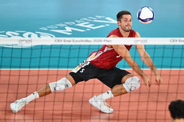 CEV EuroVolley 2026, Turkiye vs Germany , 10 September 2026 Moritz Reichert of Germany plays during the CEV EuroVolley 2026 game between Turkiye and Germany, in Cluj Napoca, Romania, 10 September 2026. Alex Nicodim Imago Images Copyright: xAlexxNicodimx