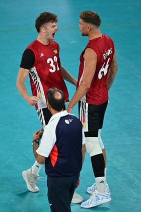 CEV EuroVolley 2026, Turkiye vs Germany , 10 September 2026 Simon Torwie and Erik Rohrs of Germany plays during the CEV EuroVolley 2026 game between Turkiye and Germany, in Cluj Napoca, Romania, 10 September 2026. Alex Nicodim Imago Images Copyright: xAlexxNicodimx