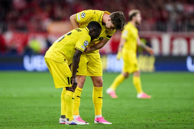 September 10, 2026: Joshua Kitolano and Villads Nielsen of Bodo Glimt during the UEFA Champions League soccer match between Bayern Munich and Bodo Glimt on September 10, 2026 in Munich. Photo by Marius Simensen, BILDBYRAN COP 238 MM0073 bbeng football soccer UEFA Champions League Bodo Glimt Bayern Munich  Copyright: MARIUSxSIMENSEN BB260910BB724