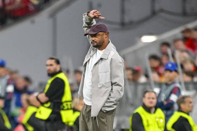 Coach Vincent Kompany of FC Bayern Munich gestures during the 2026–2027 UEFA Champions League match between Bayern Munich and Bodo Glimt at the Fussball Arena München on September 10, 2026, in Munich, Germany. Photo by Harry Langer, DeFodi Images