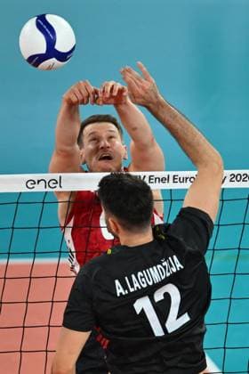 CEV EuroVolley 2026, Turkiye vs Germany , 10 September 2026 Johannes Tille of Germany plays during the CEV EuroVolley 2026 game between Turkiye and Germany, in Cluj Napoca, Romania, 10 September 2026. Alex Nicodim Imago Images Copyright: xAlexxNicodimx