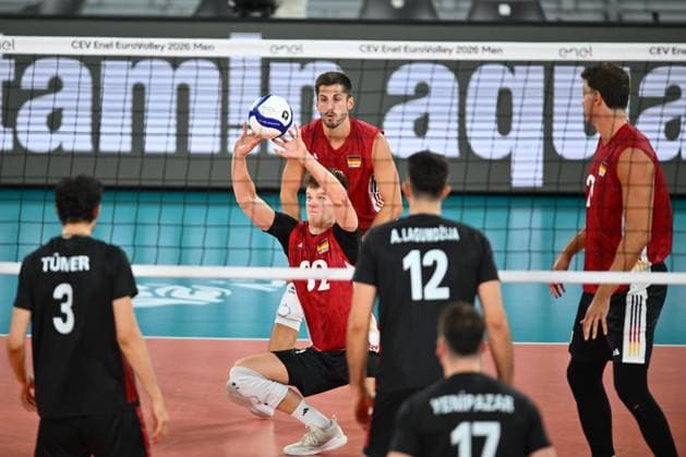 CEV EuroVolley 2026, Turkiye vs Germany , 10 September 2026 Tobias Brand of Germany plays during the CEV EuroVolley 2026 game between Turkiye and Germany, in Cluj Napoca, Romania, 10 September 2026. Alex Nicodim Imago Images Copyright: xAlexxNicodimx